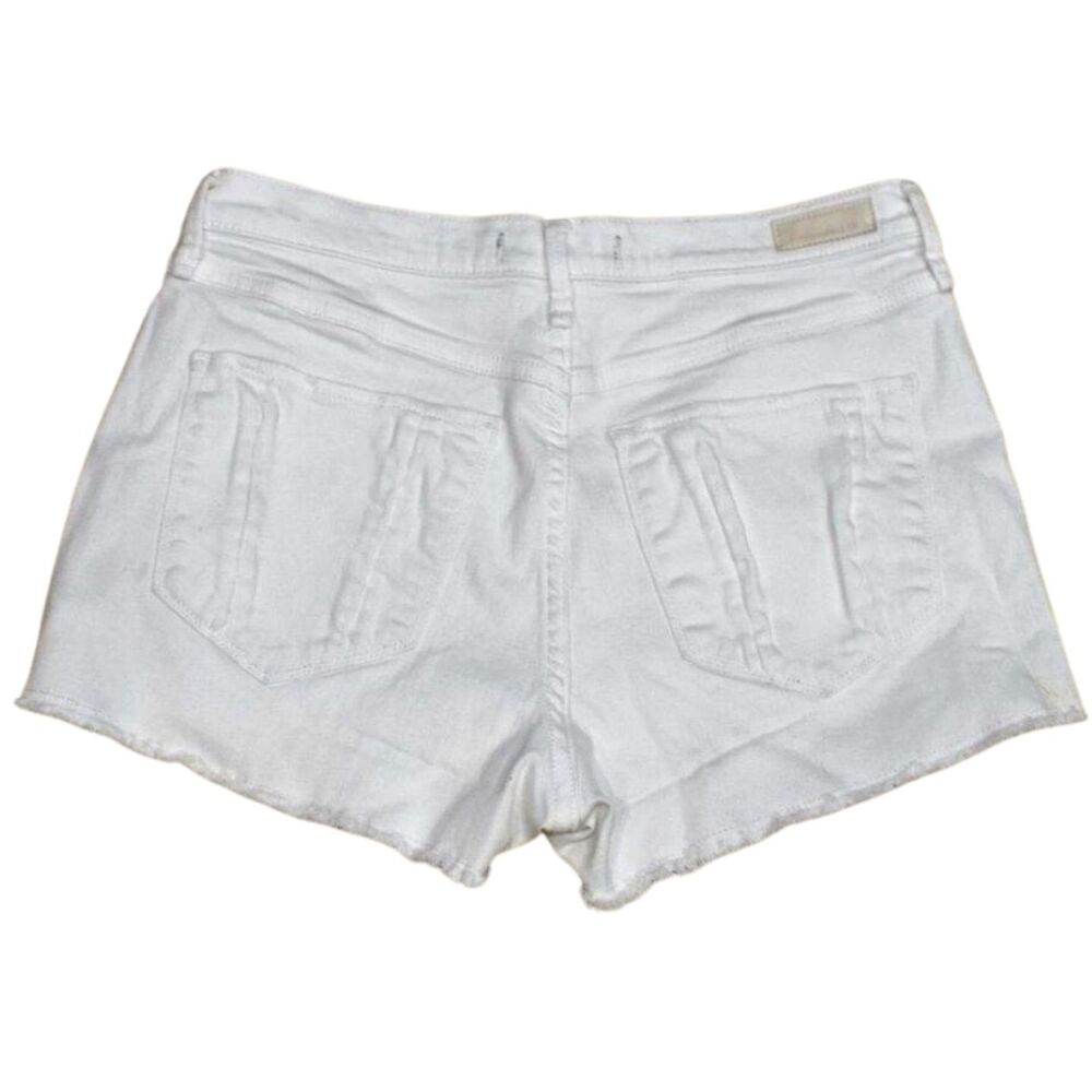 Abercrombie White Cut Off High Rise Denim Shorts Size 2 Distressed Casual - Picture 4 of 15